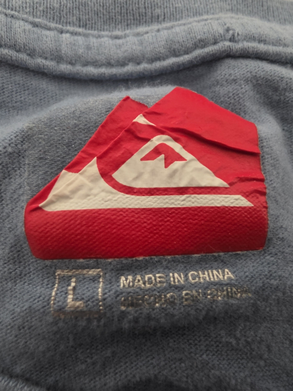 Quiksilver Men's Slate Blue Wave Logo Short Sleeve Tee - Picture 4 of 4